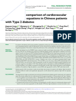 Validation and Comparison of Cardiovascular Risk Prediction Equations in Chinese Patients With Type 2 Diabetes
