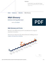 M&A Glossary