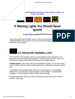 5 Warning Lights You Should Never Ignore