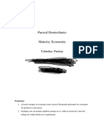 Parcial Domiciliario Economía