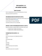 Parámetros y Gestión de Capital PipsHunterEA