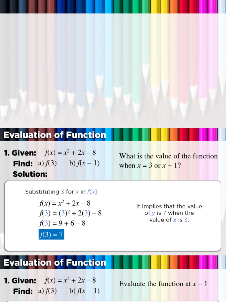 Evaluation Of Functions Meaning
