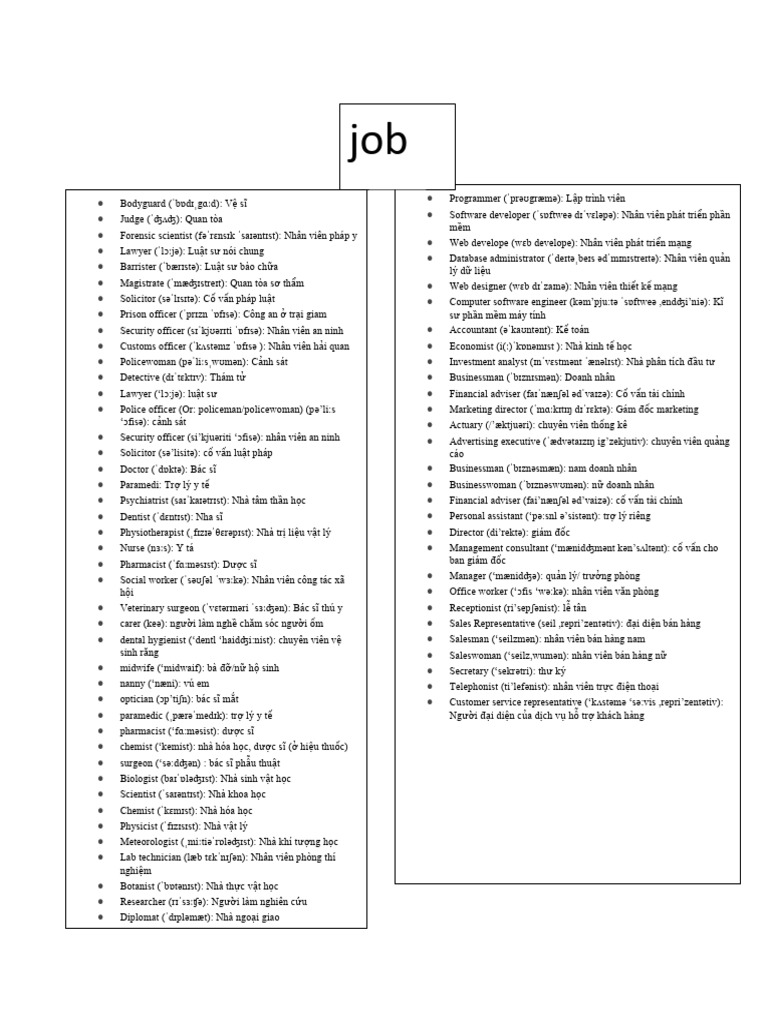 Job | PDF