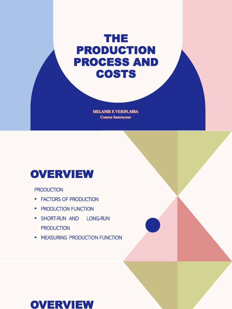 Production Process and Cost Analysis | PDF | Production Function | Long ...