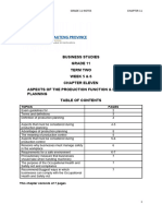 Week 5 & 6 Chapter 11 Production Function Aspects & Production Planning Notes-Term 2