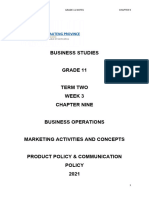 Week 3 Chapter 9 Marketing Concepts, Product & Communication Policy Notes-Term 2