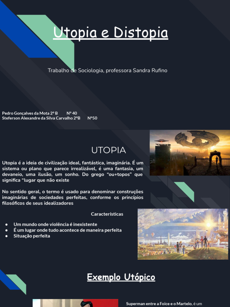 Utopia e Distopia: Conceitos e Exemplos | PDF | Utopia | Distopia