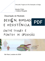 Design, Bordado e Resistência Entre Trajes e Pontos de Oposição.
