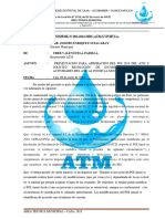 INFORME #001 SOLICITUD DE Aprovacion Poi Atm, Incorporacion de Las Actividades de Atm...