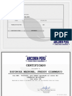 Certificado - Trabajos en Altura - Espinoza Madrona Freddy Gianmarco