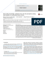 6.food Safety Knowledge Optimistic Bias and Risk Perception Among Food Handlers in Institutional Food Services