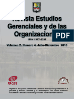 Revista Estudios Gerenciales y de Las Organizaciones: Volumen 2. Numero 4. Julio-Diciembre 2018