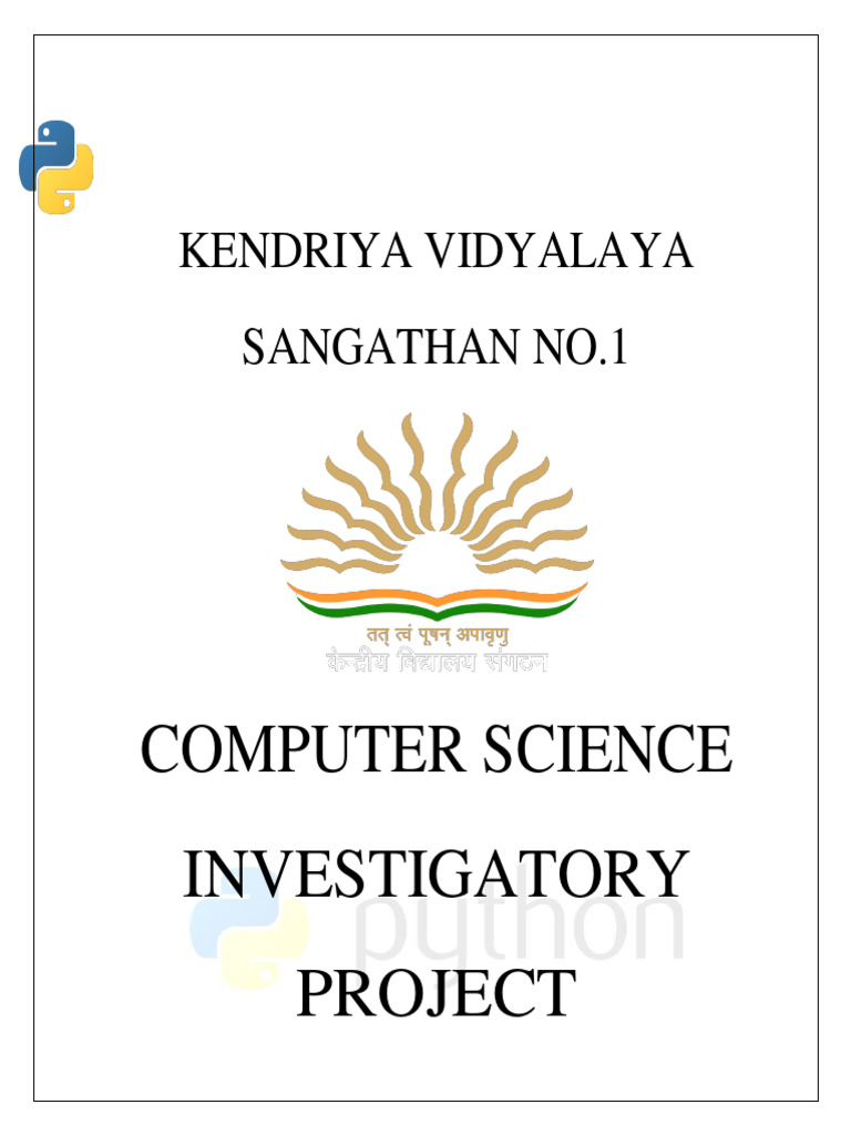 Computer Science Investigatory Project 11 | PDF