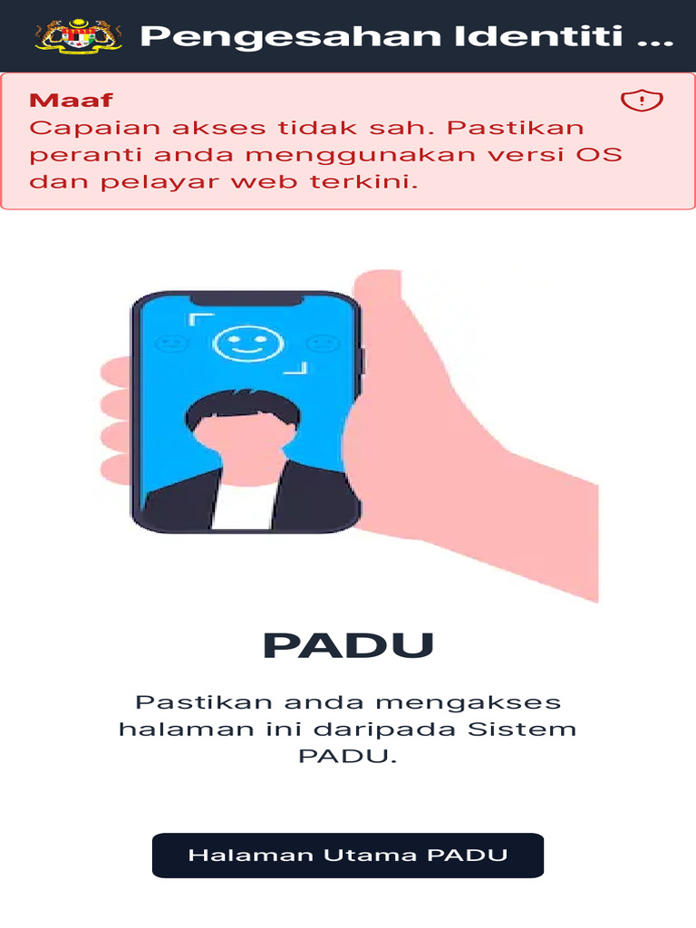 PADU - Pengesahan Identiti | PDF