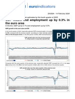 GDP Stable and Employment Up by 0.3% in The Euro Area