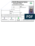 National Identity Management System: Federal Republic of Nigeria