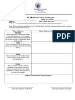 STAR Observation Tool For Teachers