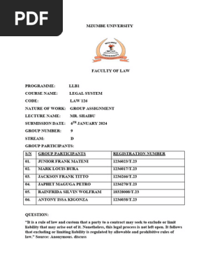 CONTRACT GROUP WORK