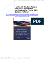 Test Bank For South Western Federal Taxation 2012 Corporations Partnerships Estates and Trusts, 35th Edition: Hoffman