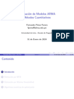 Estimaci On de Modelos ARMA M Etodos Cuantitativos: Fernando P Erez Forero Fperez@ulima - Edu.pe