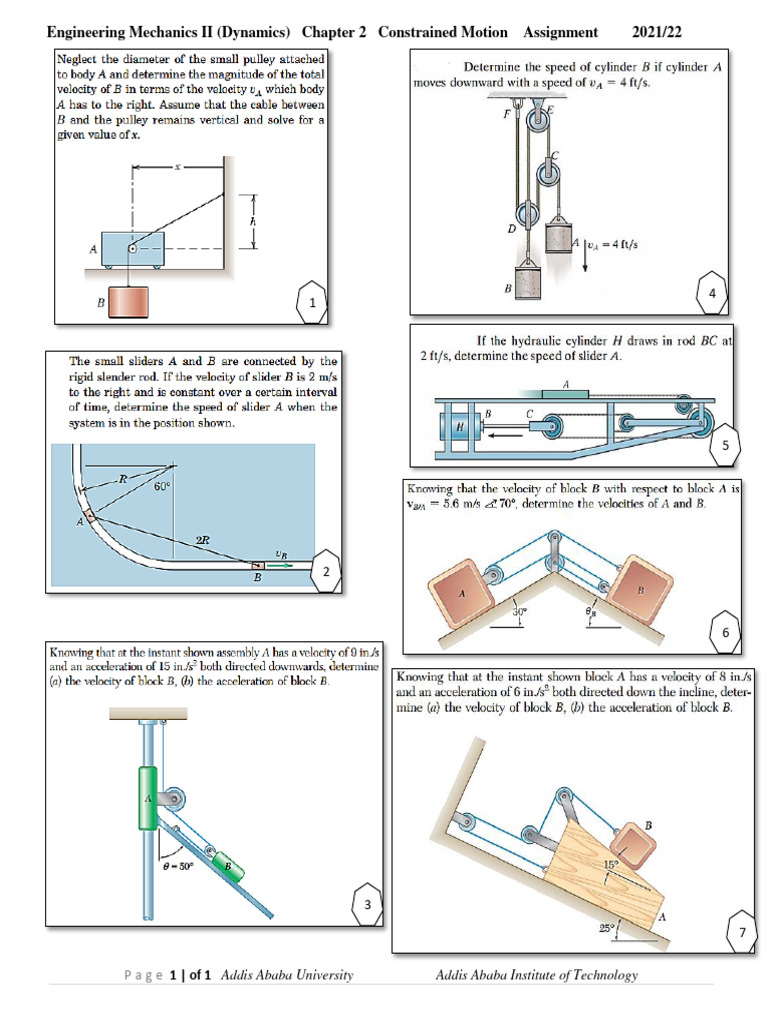 Assignemnt 6 Ch2 Constrained Motion Pdf