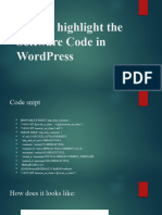 How To Highlight The Software Code in WordPress