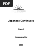 Japanese Vocab