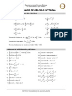 Formulario Cálculo Integral