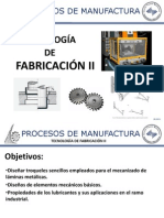 Tecnologia de Fabricacion II. Presentación