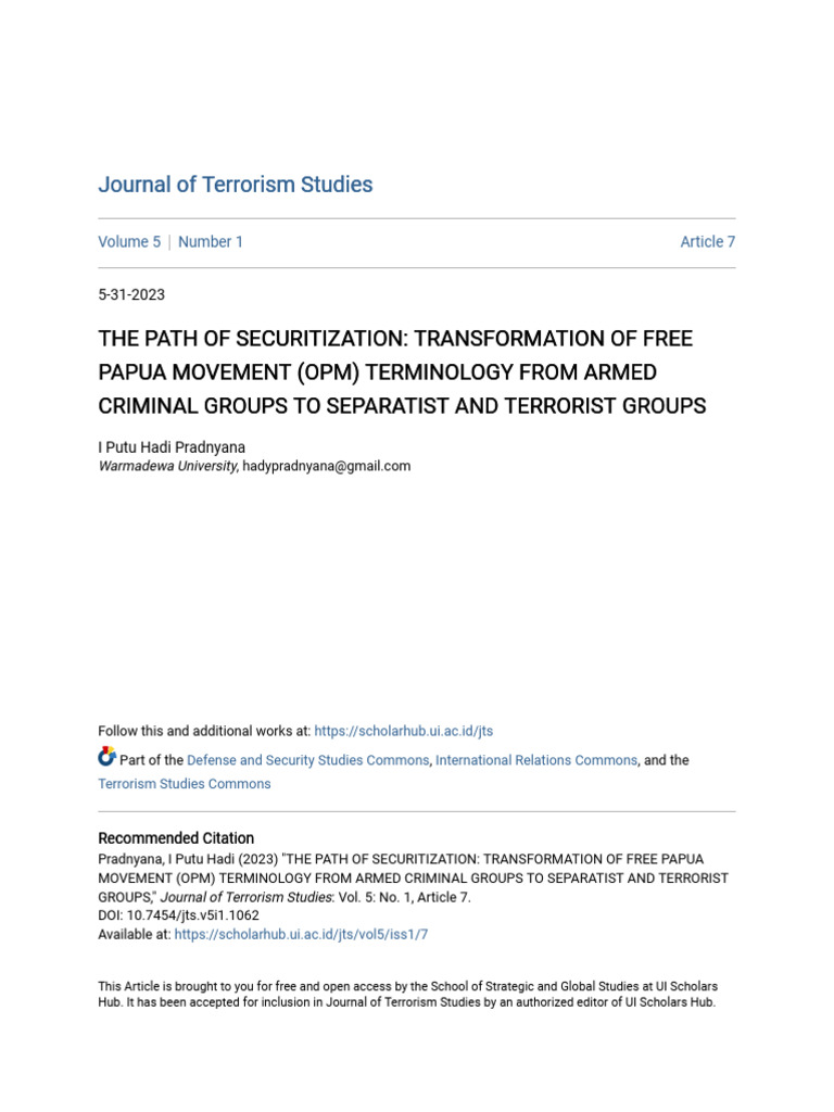 Free Papua Movement: The Long Campaign for Self-Determination in Indonesian Papua