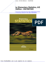 Full Test Bank For Elementary Statistics 8 E 8Th Edition 032189720X PDF Docx Full Chapter Chapter
