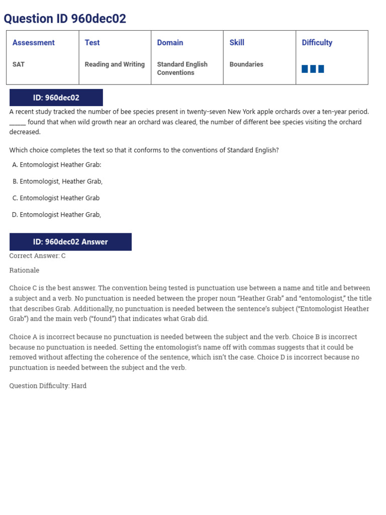 SAT Suite Question Bank - Results | PDF | Comma | Pronoun