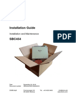 SBC454-INGU Installation Maintenance Guide 80603001