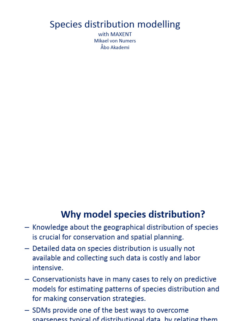 Maxent for Species Distribution Modelling | PDF | Science | Applied ...