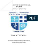 Actividad Indicadores Nutricionales