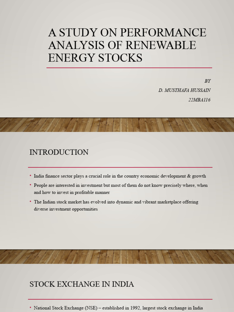 Renewable energy intelligence overview