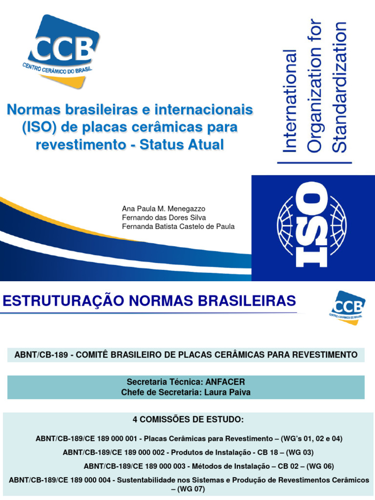 Apresentação ISO Status Atualnormas | PDF | Cloro | Química Física