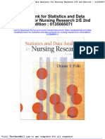 Full Test Bank For Statistics and Data Analysis For Nursing Research 2 E 2Nd Edition 0135085071 PDF Docx Full Chapter Chapter
