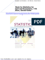 Full Test Bank For Statistics For Management and Economics 11Th Edition Gerald Keller PDF Docx Full Chapter Chapter