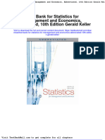 Full Test Bank For Statistics For Management and Economics Abbreviated 10Th Edition Gerald Keller PDF Docx Full Chapter Chapter