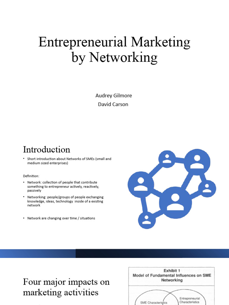 Entrepreneurial Marketing by Networking | PDF | Small And Medium Sized ...