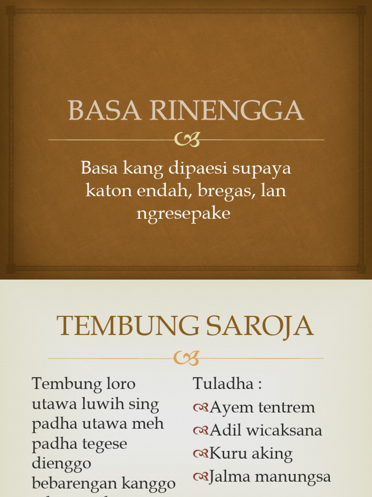 Basa Rinengga | PDF