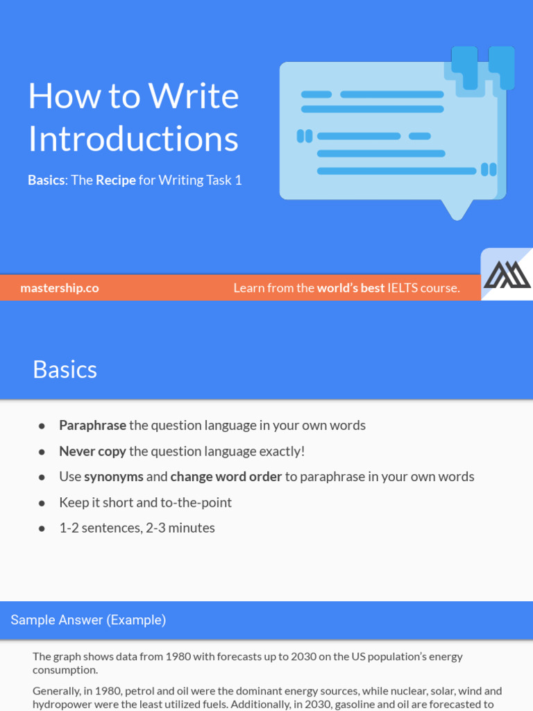How To Write Introductions | PDF | Pie Chart | Energy Development