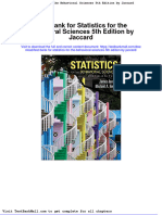 Full Test Bank For Statistics For The Behavioral Sciences 5Th Edition by Jaccard PDF Docx Full Chapter Chapter