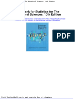 Full Test Bank For Statistics For The Behavioral Sciences 10Th Edition PDF Docx Full Chapter Chapter