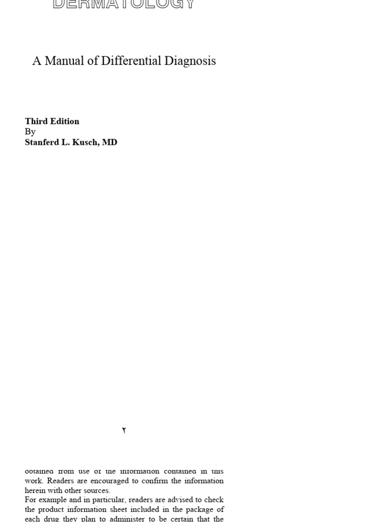Dermatology A Manual of Differential Diagnosis | PDF | Dermatitis ...