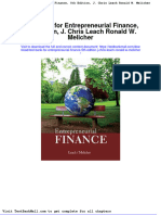 Full Test Bank For Entrepreneurial Finance 5Th Edition J Chris Leach Ronald W Melicher PDF Docx Full Chapter Chapter