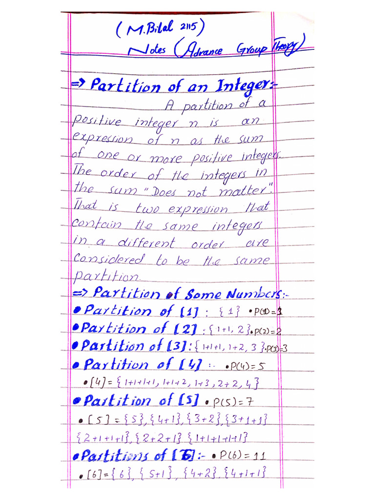 Advance Group Theory Notes by Bilal GCUF | PDF