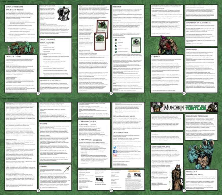 Munchkin TMNT Rules Es | PDF