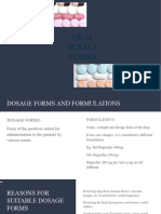 Oral Dosage Forms in Pharmacology